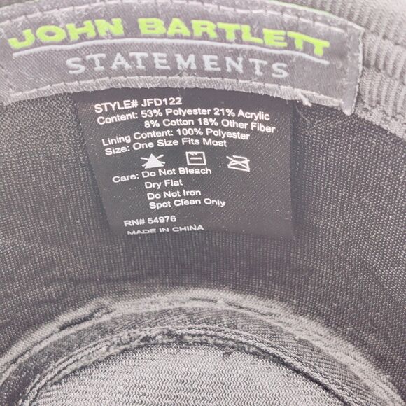 John Bartlett Statements Gray Plaid Fedora One Size Fits Most - Picture 7 of 11